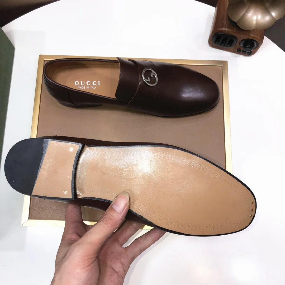 Men's shoes 💰580💰[GUCCI—Gucci] The latest high-end version of Gucci. Official website new model. Available at the same time at counters, the uppers are made of original cowhide imported from Italy/matched with the original special material splicing design concept; "highlight, high-end, grade, extravagance" and exquisite workmanship (original mesh fabric) sole: original factory special outsole size (38-45) (custom-made 45 non-returnable)